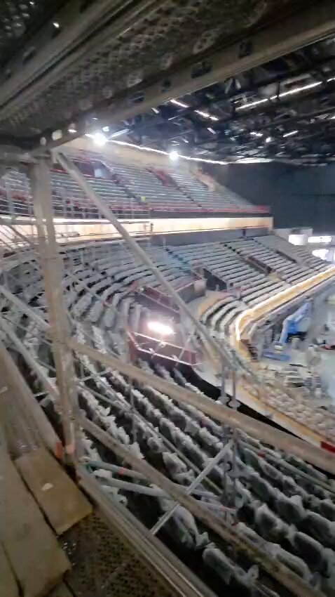 This is the Olympic rink. Games start in 75 days roughly. What a joke  