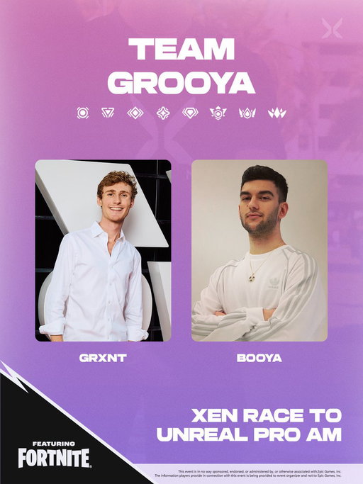 #EpicPartner My org @XenGGs is hosting a $20,000 Race to Unreal @Fortnite Pro Am!

10 Xen Fortnite Creators x 10 Non-Fortnite Creators. 
One goal: Hit Unreal Rank

My duo @RealGrxnt and I are competing this Saturday, 12/13 at 12 PM EST.

The stream does not end until we hit Unreal.
See you there!