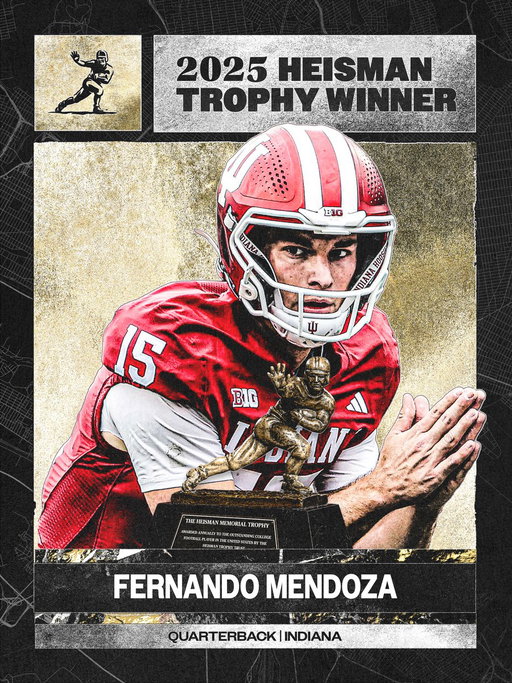 Congratulations to the 2025 Heisman Trophy winner, @IndianaFootball quarterback Fernando Mendoza!

#Heisman | #MoreThanATrophy 