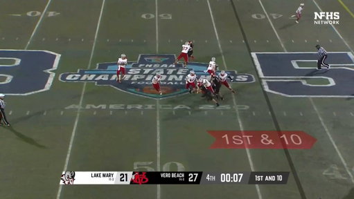 Hard to believe this just happened. Lake Mary 28 Vero Beach 27 - INSANE FINISH in the FHSAA Class 7A state championship (@LMRamsFootball) 