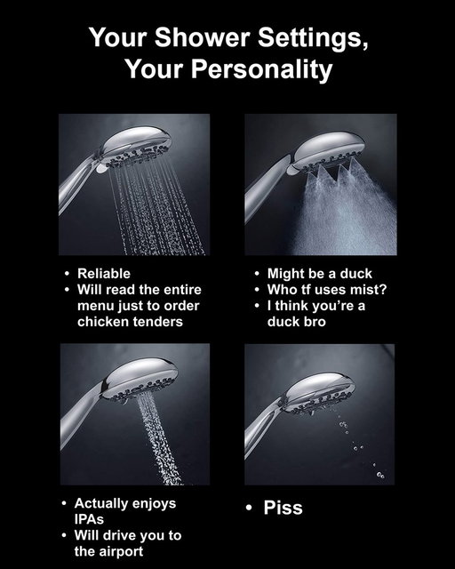 Be honest. Which shower setting are you rocking with? 🚿 