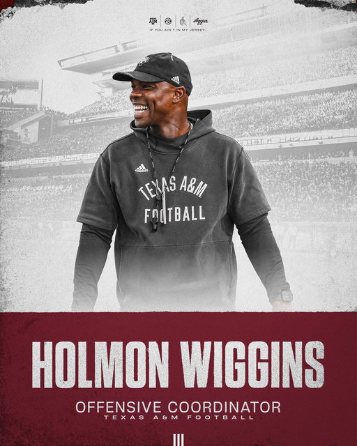 A new play caller on the offensive side of the ball.

Holmon Wiggins has been elevated to Offensive Coordinator. 