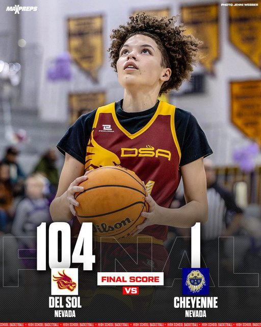 The Del Sol (NV) Lady Dragons remain undefeated, improving to 10–0 after a 104–1 win over Cheyenne 😳🔥

See more: https://t.co/e1zof9h7rj 