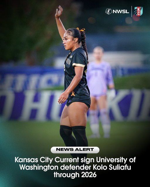 From coast to coast 🛫

University of Washington defender Kolo Suliafu signs a one-year contract with the KC Current. 