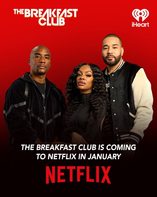 We’re inc Incredibly excited to announce The Breakfast Club’s new exclusive partnership with iHeartMedia and Netflix 🎬✨ Starting early 2026, Netflix will be the exclusive home for video episodes, expanding its global reach. Big moves. Bigger culture 📺🎙️ 