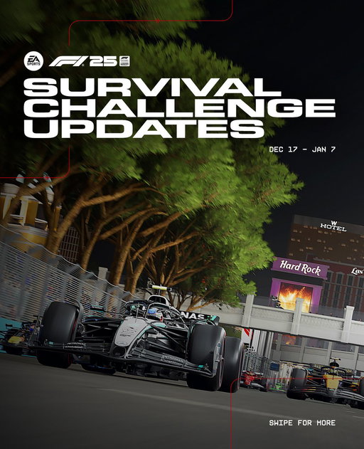 Part 2 of Survival Challenge is available now in #F125, with refreshed rewards including Special Liveries from @redbullracing and @visacashapprb ✨

The circuit rotation and passive Token rewards have been updated too 🔁

📕 For more info, check out our blog: https://t.co/BD0V2MxQ4C