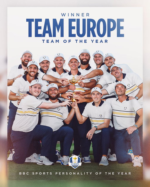 Another 🏆

Team Europe named Team of the Year at the BBC Sports Personality of the Year Awards. 
