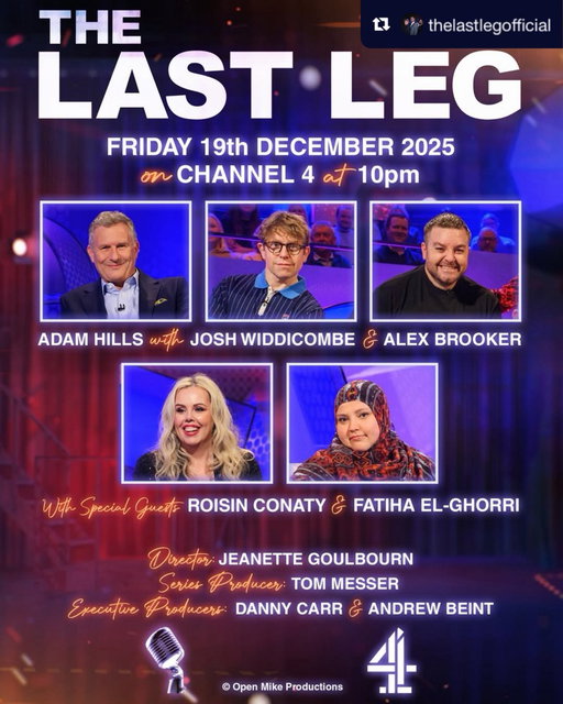 Last Friday before Xmas and my last gig of the year! 
Tonight! 
10pm! 
@Channel4 
#thelastleg 