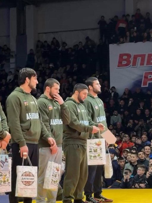 The Dagestan wrestling team walks out to Khabib’s iconic Dagestan song 🇷🇺🔥

(Via Kurban Ragimov) 