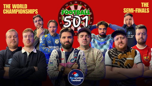 Football 501® World Championships  Ep2: The Semi Finals - WATCH NOW!

https://youtu.be/H6QYEFCeKTE

@Tgarratt10 @Rory_Talks_Ball @ben_bowman_ @SebOnFootball @TobyEvenden @TalkCPFC @ConnaChahal 