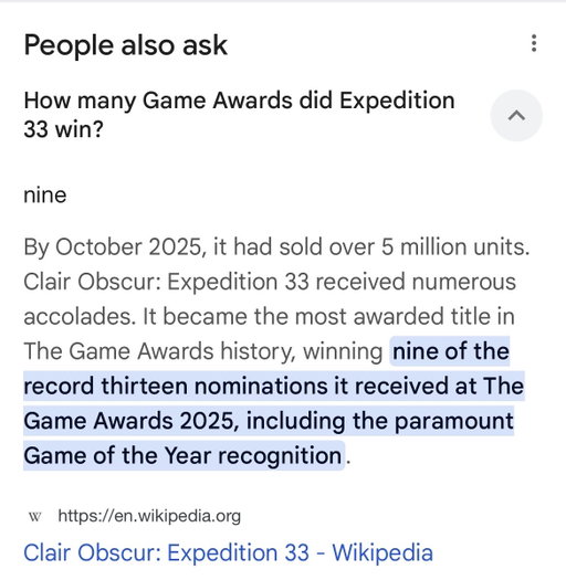 @jackiesturka Expedition 33 winning 9 of the game awards 