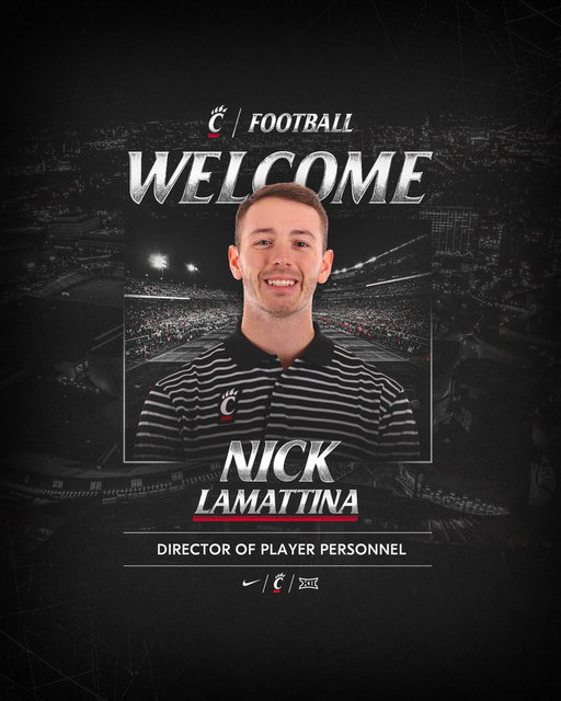 Welcome to Cincy 🐾

Nick Lamattina → Director of Player Personnel

🔗 https://t.co/JynxcYwOua 