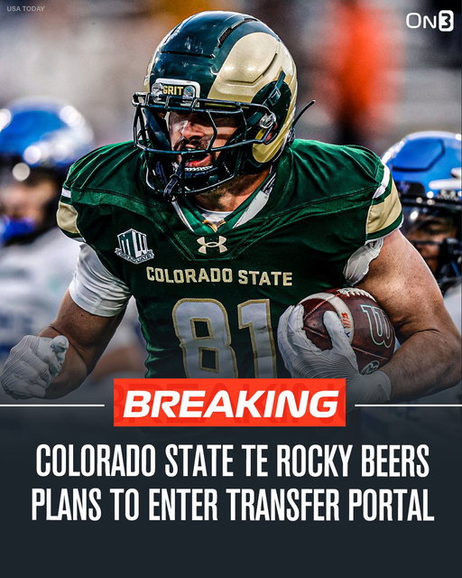 NEW: Colorado State TE Rocky Beers plans to enter the NCAA transfer portal, @PeteNakos reports. 

Beers totaled 388 receiving yards and 7 touchdowns this season. 

https://t.co/kSYG7dZ8sR 