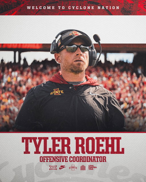 Welcome back, @Coach_Roehl 

Coach Roehl will be the Offensive Coordinator for the Cyclones.

🔗: https://t.co/6xAhBUkkAK 