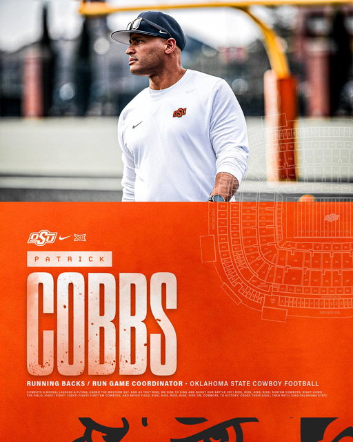 Oklahoma State football coach Eric Morris adds two more staff members. Patrick Cobbs named as RBs coach and Ike Eguae as Assistant Defensive Line Coach. 

🔗: https://t.co/TYN4IwGf2J 