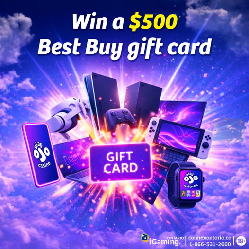 🤖 A new laptop, tablet, gaming console… imagine having any piece of tech you want. Well, three lucky winners won’t have to imagine with our latest giveaway. We’ve got 𝐭𝐡𝐫𝐞𝐞 $𝟓𝟎𝟎 𝐁𝐞𝐬𝐭 𝐁𝐮𝐲 𝐠𝐢𝐟𝐭 𝐜𝐚𝐫𝐝𝐬 up for grabs. ⁣
⁣
Get your chance to win by clicking the link below and completing any entry. ⁣

___________⁣     ⁣
Three Canada-based winners will be announced on January 5th to win. ⁣
Full T&Cs via link. Winners must message us to redeem. Prizes not exchangeable for cash. ⁣
PlayOJO is not affiliated with, sponsored by, or endorsed by Best Buy.⁣