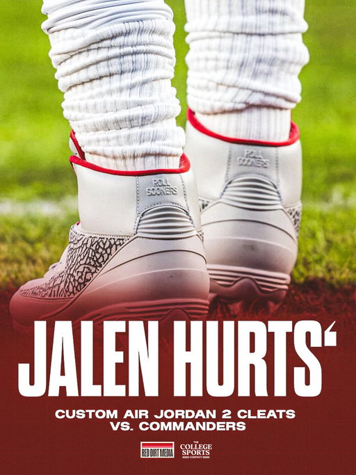 “Roll Sooners”

Custom kicks from the former OU and Alabama QB this past weekend on the Eagles’ quest to win the division 💪👟 