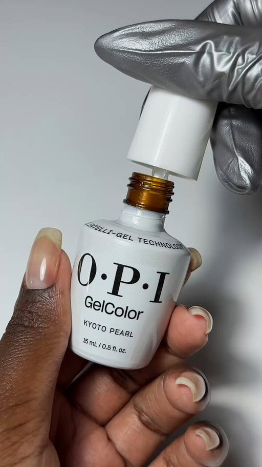 Kyoto Pearl 🤍❄️ A shimmery white nail polish that feels like fresh winter snow. 