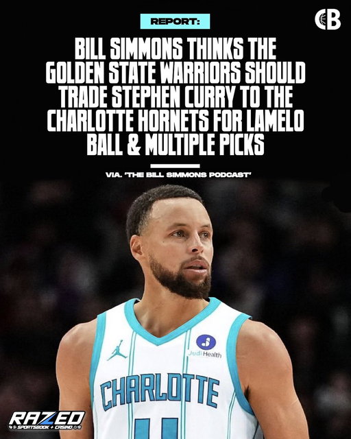 Bill Simmons thinks the Golden State Warriors should trade Stephen Curry to the Charlotte Hornets for LaMelo Ball & multiple draft picks: 

“Are we at the point where Curry to Charlotte, we should just do it? I don’t think this Warriors team has any chance. We just saw Draymond blow up last night. Can we just do LaMelo and a bunch of picks, send Curry back to Charlotte, and let’s just go?”

Agree or disagree? 🤔

Via. @BillSimmons 
Jersey swap: @Jswapculture