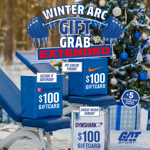 🚨🎁❄️ WINTER ARC GIFT GRAB IS EXTENDED ❄️🎁🚨

We’re officially halfway through the week and this is your reminder to get your entries in.

Missed out last week or did not win? You’re back in.
Same prizes. Same rules. Second chance to win.

Daily winners. Real prizes. Zero excuses.
Enter once and you’re set for the week.

Prizes include: ✨ 5 Creatine Chew sample pack winners every day 🎁 Daily Gift Grabs throughout the week including $100 Nike, $100 Lululemon, $100 Gymshark & more.

🔥 One sign-up gets you entered for the whole week 📣 Winners announced daily the following day! 2 winners at the end of the week swill be selected to win a $500 amazon gift card! 

Here’s how to enter: 
1️⃣ FOLLOW @GATSportUSA
2️⃣ TAG 2 friends in the comments below
3️⃣ SIGN-UP HERE: https://t.co/D6mCB7M4sQ

No purchase necessary to enter or win. Purchasing an item will not increase the chances of winning. Offered to legal residents of the fifty (50) USA, 18+ Void where prohibited by law.