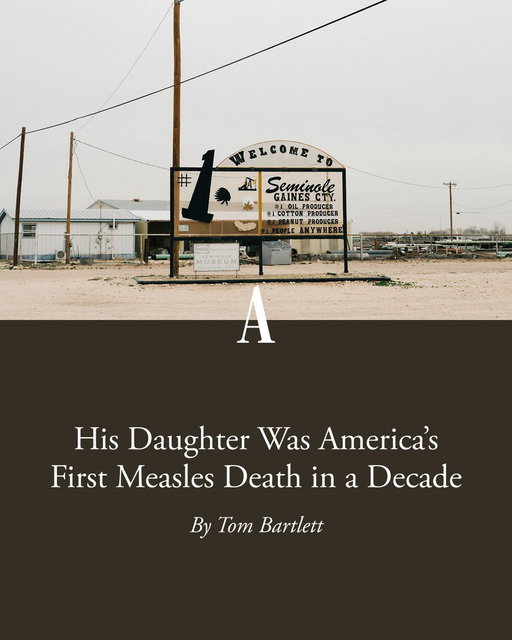 “The vaccination has stuff we don’t trust,” said the father of the 6-year-old girl who died of measles. In March, @tebartl wrote about his visit with a family confronting an unthinkable tragedy. 

Revisit one of The Atlantic’s most-read stories of 2025: https://theatln.tc/yADSKik3 
