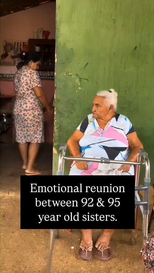 Emotional reunion between 92 &amp; 95 year old sisters. 