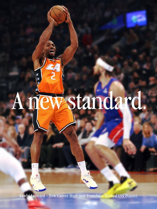 55 points. 11 rebounds. 5 steals.

Just another day at the office. #Kawhi 