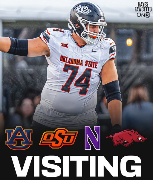 NEWS: Oklahoma State transfer OT Grant Seagren is set to visit 4 schools, he tells @on3

Auburn: January 2-3
Oklahoma State: January 3-4
Northwestern: January 5-6
Arkansas: TBA

He’s the No. 2 OT in the On3 Transfer Portal Rankings

https://t.co/XE5N3eBUaL 