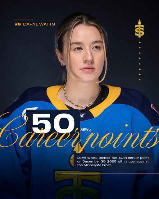 GO D! ⚡️

With today's goal, Daryl Watts becomes the second-ever player in the PWHL to hit 50 career points! 