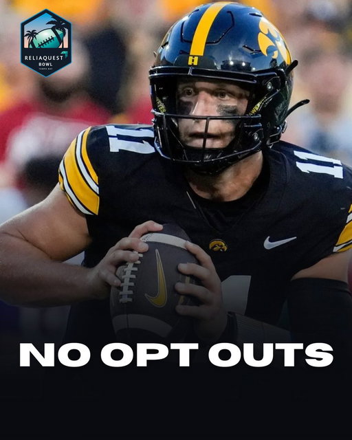 Iowa Football does not have a SINGLE opt out of their Reliaquest Bowl today 👏

For the love of the game 🏈 