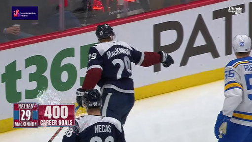 Nathan MacKinnon scores his 400th career goal. 👏 

(🎥: @NHL)

