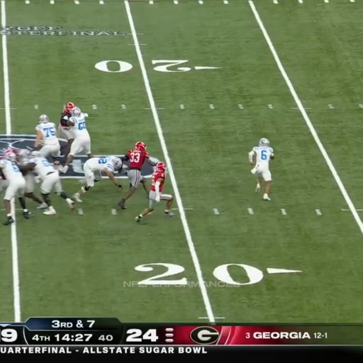 Trinidad Chambliss 30/46, 362 YDS, 2 TDs vs Georgia in College Football Playoff Quarterfinal Today.

