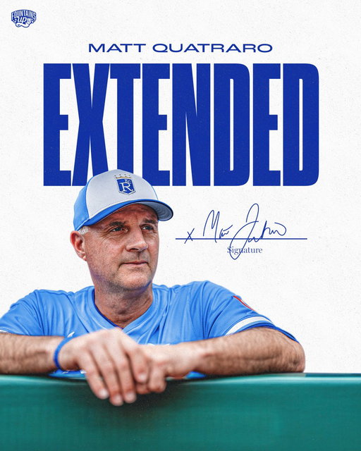 We have agreed to a three-year contract extension with Manager Matt Quatraro!

The extension will begin in 2027, with a club option for the 2030 season. 