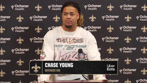 "A couple of my big cousins are 36 (years old), and they can't do nothing," - Chase Young's cousin catching a stray while Chase compliments Cam and Demario's work ethic 