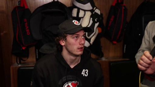“I made a couple of mistakes tonight, and I have to be better.”

Luke Hughes speaks to the media following tonight's game. 