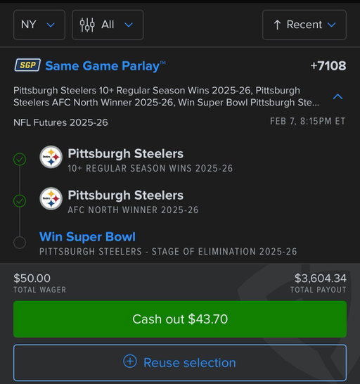 MY PARLAY IS GREENING 