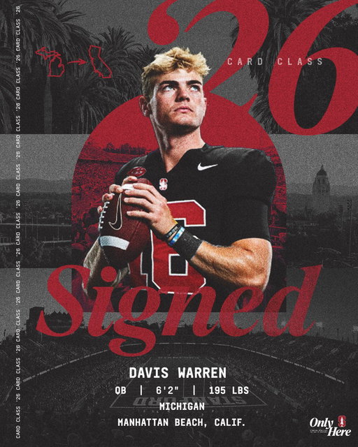 Welcome to The Farm, @1daviswarren2 ✍️

🌲 https://t.co/ncnphY9V7R

#CardClass26 | #GoStanford 