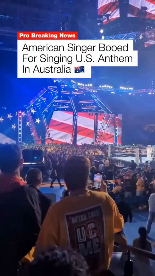 BREAKING: In a shocking moment, the U.S. Anthem is BOOED loudly in Australia. Trump has made America a global embarrassment.

Share widely.
