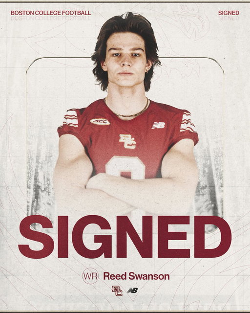 Big play machine. Welcome WR, @Reed__Swanson to BC 