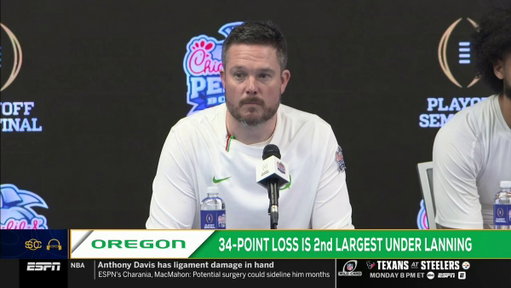 "It's not just what we didn't do. It's what they did do." 

Dan Lanning and Dante Moore speak after Oregon's 34-point loss to Indiana in the CFP semifinal. 