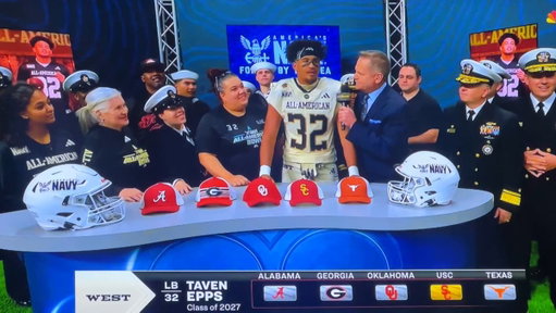 NEWS: 2027 4-star LB Taven Epps, a former Texas commit, commits to the Oklahoma Sooners. 

@adamgorney with more: https://t.co/o0Uk6BWbUa 