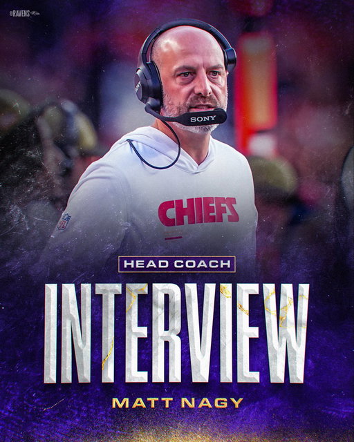We have completed an interview with Matt Nagy for our head coach position. 