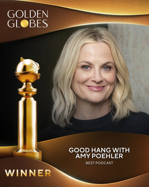Just like that... Good Hang with Amy Poehler is taking home the first-ever #GoldenGlobes award for Best Podcast! 🎤 