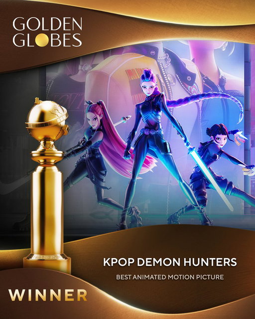 ...and the winner for Best Animated Motion Picture is KPop Demon Hunters! 🥳 #GoldenGlobes 