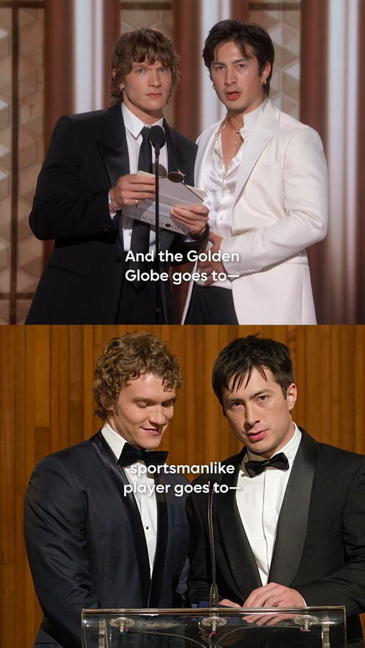 Boys will be boys. #HeatedRivalry #GoldenGlobes 