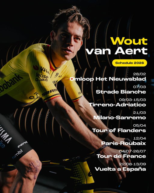 RT @vismaleaseabike: A year full of 𝐦𝐨𝐧𝐮𝐦𝐞𝐧𝐭𝐬, classics and Grand Tours for Wout! 🇧🇪

Excited, fans? ⬇️💬 