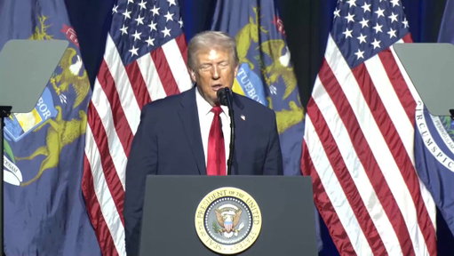 BREAKING: Trump HUMILIATES himself, doing a mocking cough of President Biden, who has cancer, to a room sitting in stunned silence at the unnecessary and cruel taunt.

This is a new low, even for Trump.
