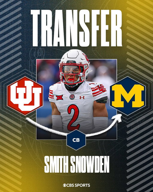 Former Utah cornerback Smith Snowden, one of the jewels of the transfer portal cycle, is headed to Michigan:  https://t.co/JWg3cLumL6 