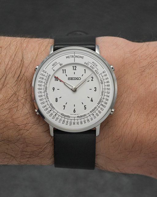 Seiko has a knack for making niche and quirky pieces, and its SMW006A Metronome continues to be one of the brand’s most unique yet practical watches to date. Combining classic dress watch design codes with a fully functional metronome feature, this watch features a minute hand that dances between ten and two o’clock, keeping the rhythm from 40 to 340 beats per minute. Additionally, this watch also features a reference tone mode that can be used to help tune an instrument. Measuring a versatile 36.5mm in steel, the SMW006A is powered by quartz, and can often be found for under the $200 mark. Let us know what your current favorite quirky watch is in the comments!

#Seiko #SeikoWatches #Metronome #Watches #WatchCommunity