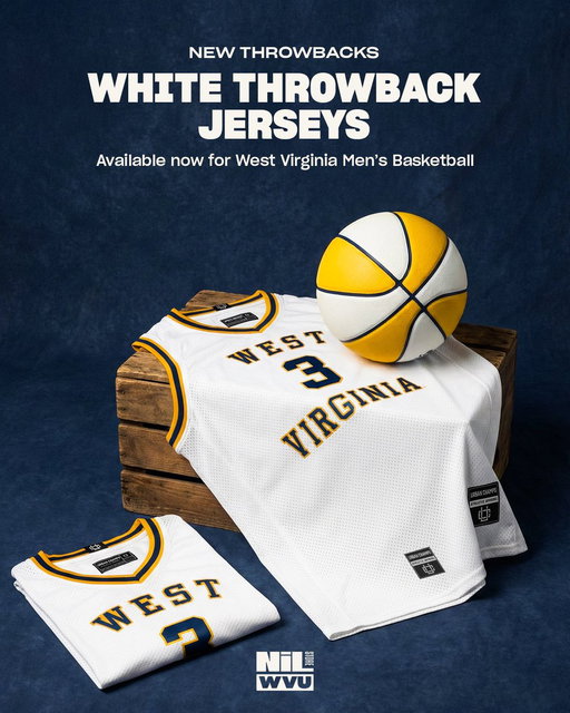 West Virginia pride infused in these throwback @WVUhoops jerseys 👏👏

We partnered with West Virginia to release these classics! 

Link to buy in replies 